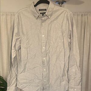 Banana Republic Light Gray Button-Down Shirt